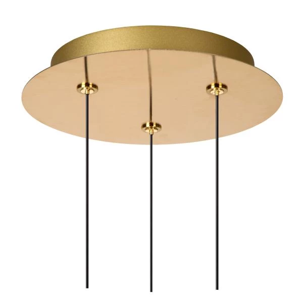 Lucide KLIGANDE - Hanglamp - Ø 25 cm - LED Dimb. - 3x8W 2700K - Mat Goud / Messing - detail 3